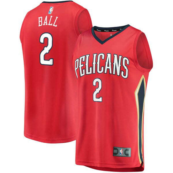 Maillot nba New Orleans Pelicans Statement Edition Homme Lonzo Ball 2 Rouge